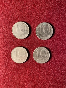 Monety 10 zł 3x1987 + 1x1984 PRL