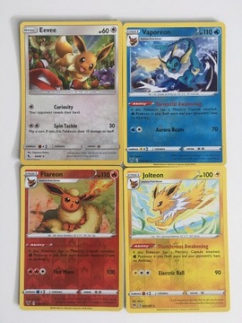 Zestaw Pokemon TCG Eevee Vaporeon Flareon Jolteon