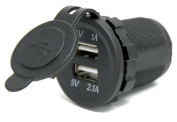 Gniazdo usb ladowarka do zabudowy 2x USB 2A,1A 12V