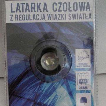 Latarka czołowa, czołówka IPX3 z regulacją wiązki 