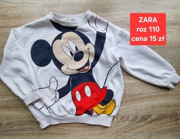 Bluza dresowa wsuwana Zara Myszka miki Disney 110