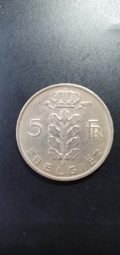 Belgia 5 franków 1969 rok / E