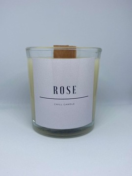 świeca sojowa o zapachu róży/rose