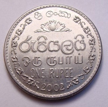 Sri Lanka 1 rupia 2002 ŁADNA!