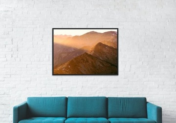 Plakat A3zachód słońca Góry Kasprowy Wierch Natura
