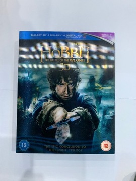 Hobbit Bitwa Pieciu Armii Blu-Ray 3D+2D Ang. Wer.