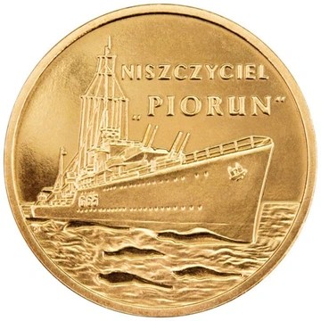 2zł Niszczyciel Piorun 2012 r z woreczka menniczeg