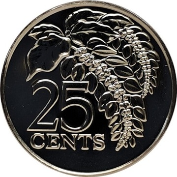 Trynidad i Tobago 25 cents 1975, prooflike KM#28