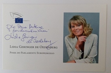 Lidia Geringer de Oedenberg - autograf