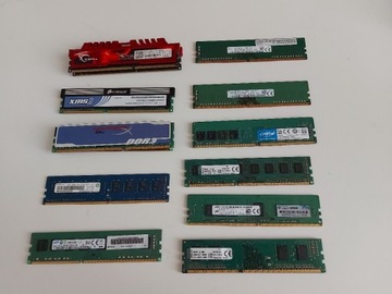 Pamięci RAM 15 sztuk Kingston Samsung Ramaxel