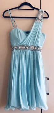 Sukienka jasnoniebieska na wesele imprezę rozm 40