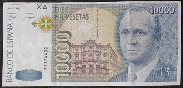 10000 peset banknot  Hiszpania 1992 rok