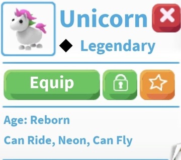 adopt me pet unicorn NFR