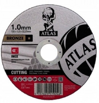 ATLAS Tarcza do stali 125 x 1,0 x 22,2