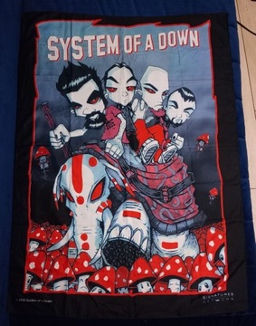 System of a Down 2002 tekstylna flaga grzybki SOAD