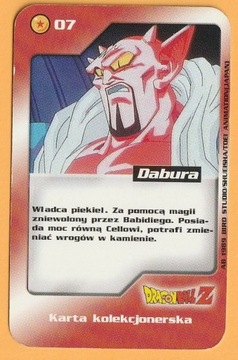 KARTA DRAGON BALL Z - DABURA