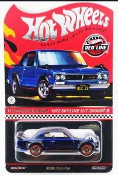 Hot Wheels RLC NISSAN SKYLINE 2000 GTR RED LINE 72