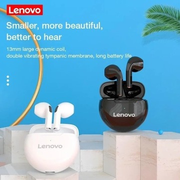 NOWE słuchawki Bluetooth Lenovo HT38 Black/White