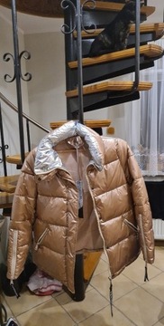 Złota kurtka zimowa Angela Mele Milano 