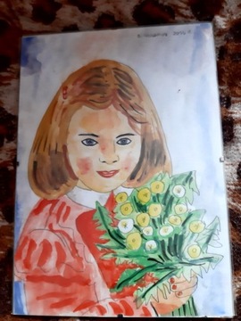 Obraz Dziewczynka z mleczem