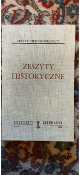 Zeszyty Historyczne, różne, Instytut Literacki Par