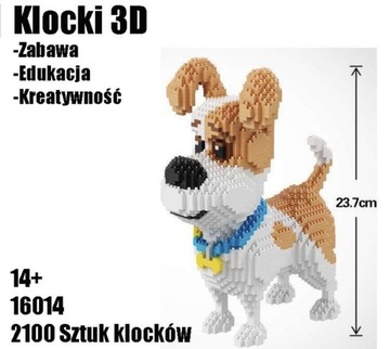 Klocki puzzle 3D Jack Russell MAX 2100 elementów