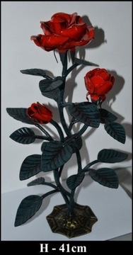 Róża kuta Ławka ogrodowa Metaloplastyka