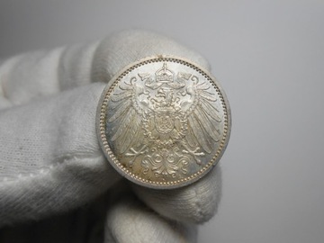 Niemcy 1 Marka 1914 , MENNICZA srebro, oryginał !