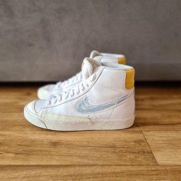 Buty Nike blazer mid r38(24cm) białe niebieskie