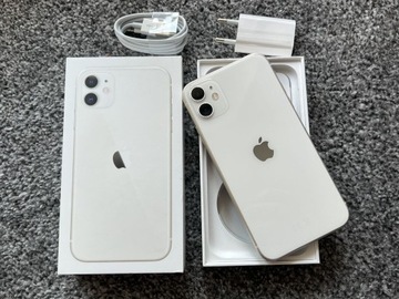 iPhone 11 64GB WHITE BIAŁY Silver Bateria 91% GWAR