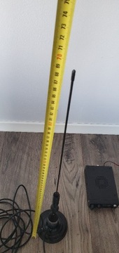 CB Radio zestaw: antena 70cm na magnesie, stacja..