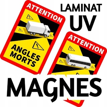Naklejka UV ANGLES MORTS folia magnetyczna MAGNES