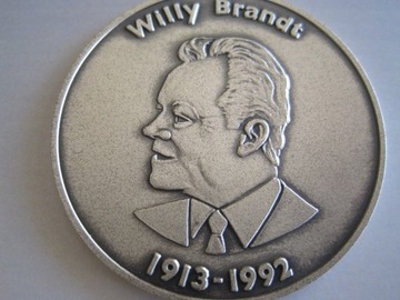 Medal Willi Brandt- srebro 99,9 - 25,18 gr Rzadkie