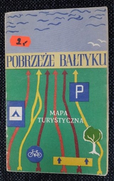 Pobrzeże Bałtyku mapa turystyczna1974 r.