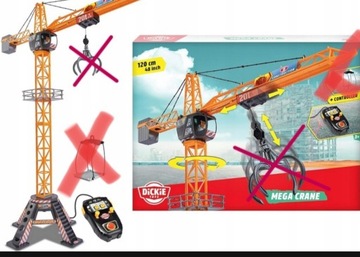 Dźwig Mega Crane Dickie Toys Bardzo duży żuraw 120 cm