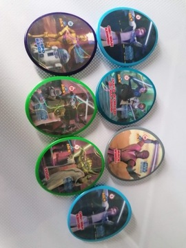 Star Wars tazos Blix Żeton 7 sztuk