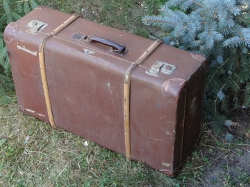 Walizka kufer przedwojenne II WŚ stare 75X45X27cm