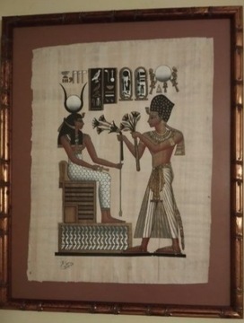 Papirus z Egiptu w pięknej opawie oryginalny