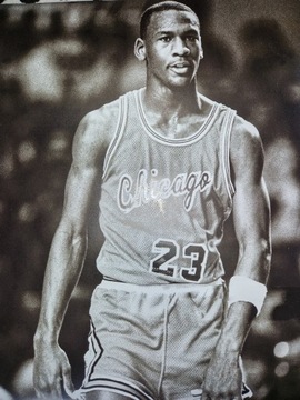 Michael Jordan plakat 50 x 70 cm czarno - bialy