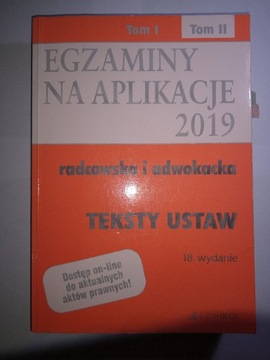 Egzaminy na aplikacje 2019. Teksty ustaw. Tom II