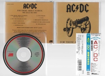 AC/DC For Those About To Rock JAPAN OBI  20P2-2434