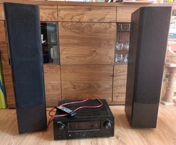 Amplituner Denon AVR-1610 i dwie kolumny KH502 