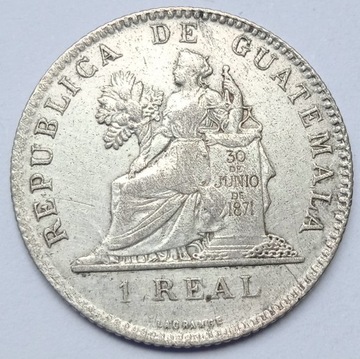 Real 1899 srebro ORYGINAŁ Gwatemala