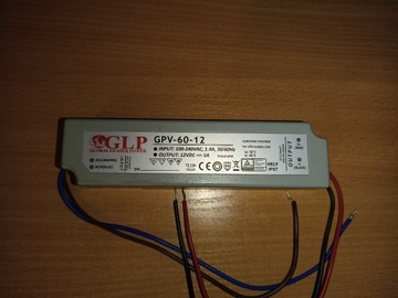 Zasilacz LED GLP 60W 12V 5A hermetyczny IP67. NOWY