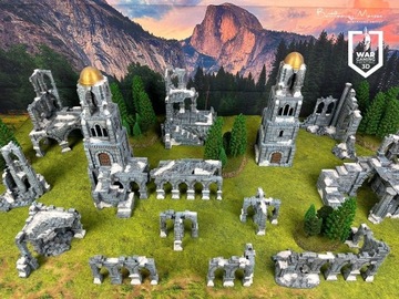 Zestaw terenów 3D dla Warhammer, Old World, tereny do gier bitewnych