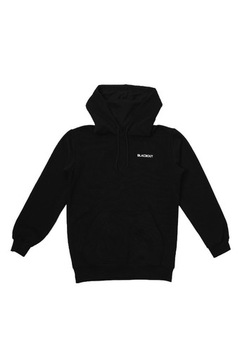 Czarna, bawełniana bluza z kapturem, hoodie