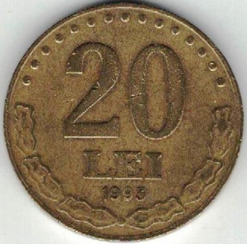 Rumunia 20 lei lejów 1993 24,1 mm  nr 1