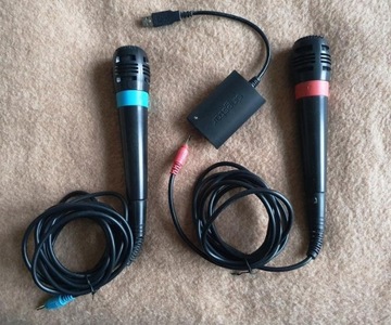 ZESTAW MIKROFONY SINGSTAR PRZEWODOWE PS3 PS2