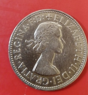Anglia Elżbieta II One Penny 1964 brąz