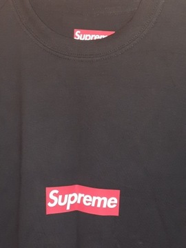 Koszulka Supreme box logo red on black 20th